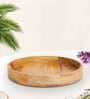 Metalsmith Wooden Serving Tray With Handle For Serving Breakfast, Tea, Coffee And Cookies