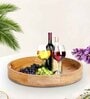Metalsmith Wooden Serving Tray With Handle For Serving Breakfast, Tea, Coffee And Cookies