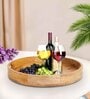 Metalsmith Wooden Serving Tray With Handle For Serving Breakfast, Tea, Coffee And Cookies