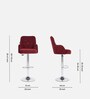 Meteor Bar Chair in Ruby Colour