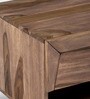 Metric Sheesham Wood Bedside Table in Natural Finish with Drawer