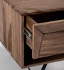 Metric Sheesham Wood Bedside Table in Natural Finish with Drawer