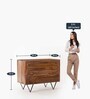 Metric Sheesham Wood Chest of Drawers in Autumn Brown Finish