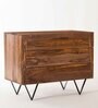 Metric Sheesham Wood Chest of Drawers in Autumn Brown Finish