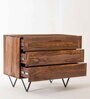 Metric Sheesham Wood Chest of Drawers in Autumn Brown Finish