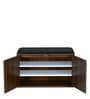 Metro Shoe Rack with 2 Seating in Walnut Finish