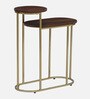 Mette Metal End Table In Natural Finish With Wooden Top