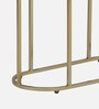 Mette Metal End Table In Natural Finish With Wooden Top