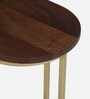 Mette Metal End Table In Natural Finish With Wooden Top