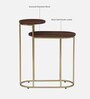 Mette Metal End Table In Natural Finish With Wooden Top