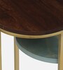 Mette Onex Porcelain Top End  Table With Gold Finish