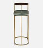Mette Onex Porcelain Top End  Table With Gold Finish