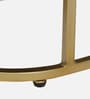 Mette White Porcelain Top End Table With Gold Finish