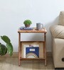 Metz Acacia Wood Side Table In Natural Finish