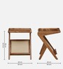 Metz Acacia Wood Side Table In Natural Finish