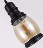 Metz Black Glass Hanging Light