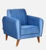 Meville Fabric 1 Seater Sofa in Powder Blue Colour