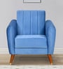 Meville Fabric 1 Seater Sofa in Powder Blue Colour