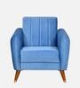 Meville Fabric 1 Seater Sofa in Powder Blue Colour