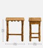 Mexico  Sheesham Wood Nest Of Tables in Scratch Resistant Rustic Teak Finish