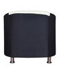Mexico Leatherette 1 Seater Sofa in Black Ivory Colour