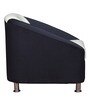 Mexico Leatherette 1 Seater Sofa in Black Ivory Colour