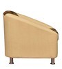 Mexico Leatherette 1 Seater Sofa in Brown Ivory Colour