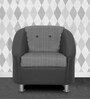Mexico 1 Seater Sofa in Black & White Colour