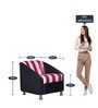 Mexico Leatherette 1 Seater Sofa in Multi Colour