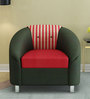 Mexico 1 Seater Sofain Red & Black colour