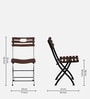 Mexico Metal Folding Chair in Provincial Teak Finish