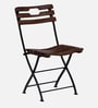 Mexico Metal Folding Chair in Provincial Teak Finish