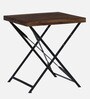 Mexico Metal Outdoor 4 Seater Dining Table in Provincial Teak Finish