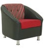 Mexico 1 Seater Sofain Red & Black colour