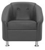 Mexico Leatherette 1 Seater Sofa in Black Colour
