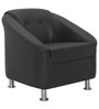 Mexico Leatherette 1 Seater Sofa in Black Colour