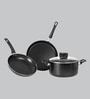 Aluminium Non-Stick Cookware-Set of 3 with 1 Glass lid