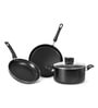 Aluminium Non-Stick Cookware-Set of 3 with 1 Glass lid