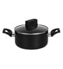 Aluminium Non-Stick Cookware-Set of 3 with 1 Glass lid