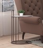 Meylon C-Shape End Table in Bronze Finish