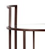 Meylon C-Shape End Table in Bronze Finish
