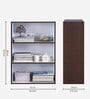 Mezzola Large Bookshelf In Wenge & White Finish