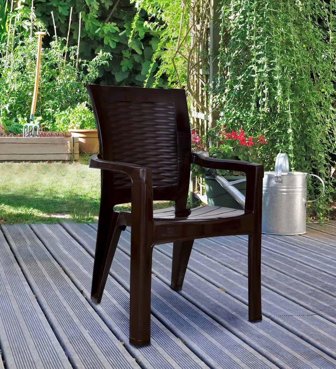 Buy Venus Plastic Chair in Brown Colour By Modern industries Online