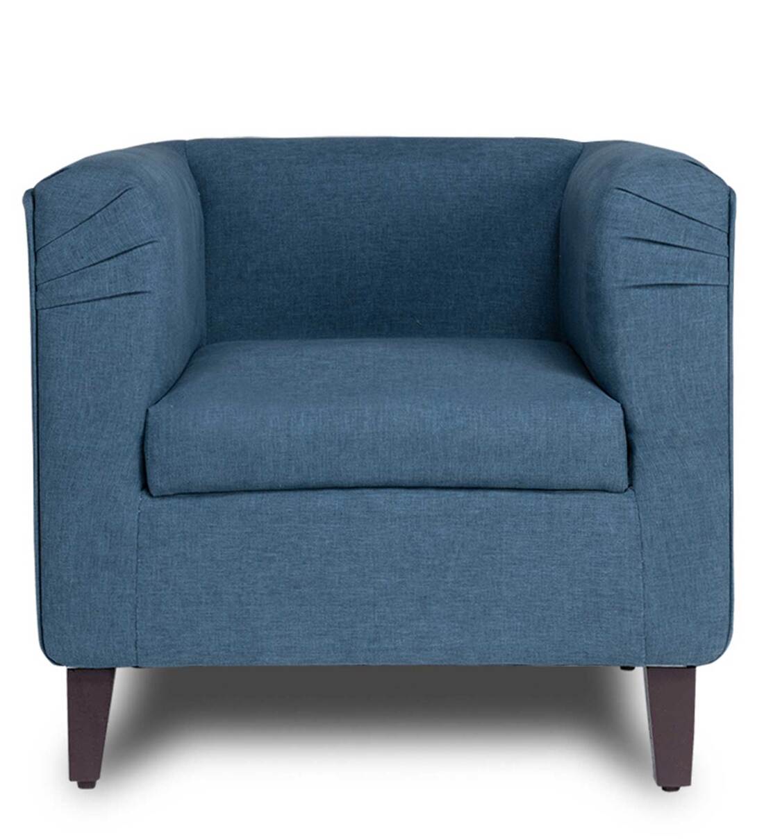 Buy Miami 1 Seater Sofa in Sapphire Blue Colour by Wakefit Online