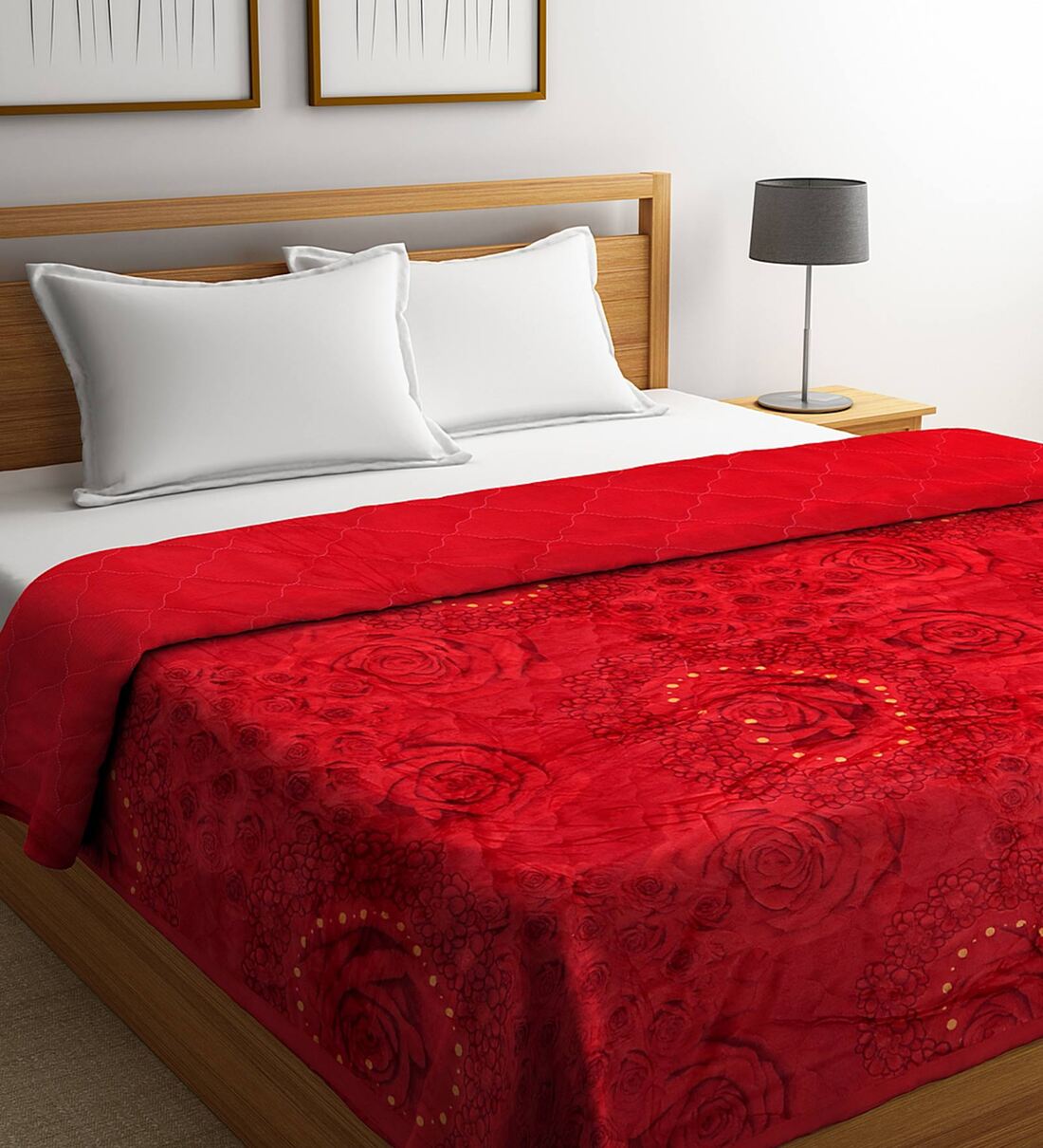Buy Microfiber 240 GSM AC Room Double Bed Comforter in Multicolor by Neudis Online Double Bed