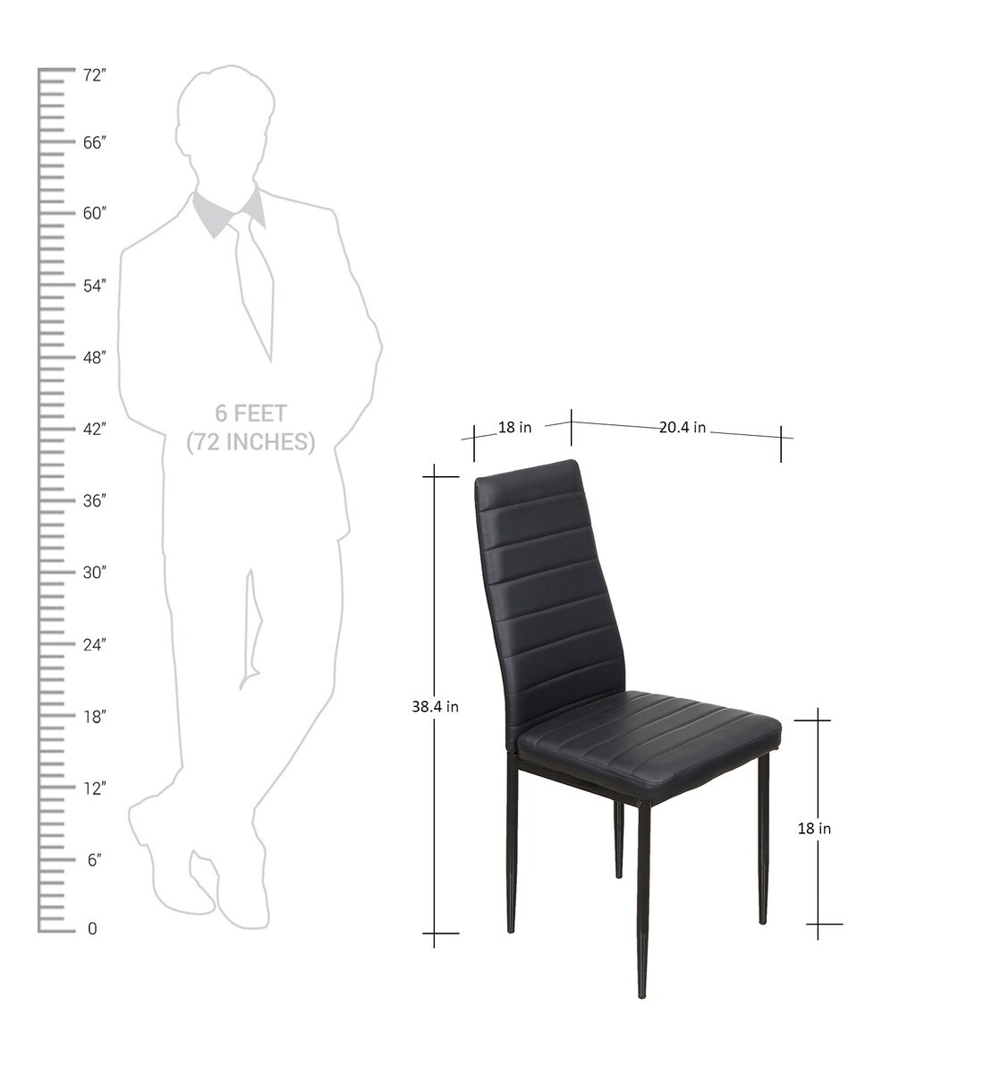 Buy Poznan 4 Seater Dining Set in Black Colour by Royaloak Online