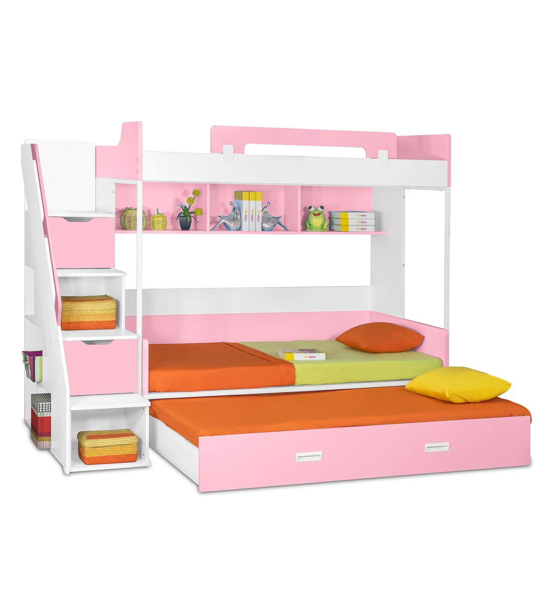 Buy Milano Bunk Bed in Pink by Alex Daisy Online Bunk Beds Bunk