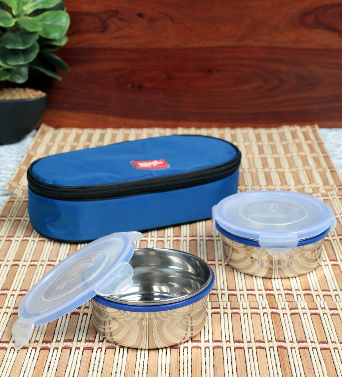 Buy Milton Steal Meal Small 2 Container Lunch Box, Blue, 200 ML at 100 OFF by Milton Pepperfry