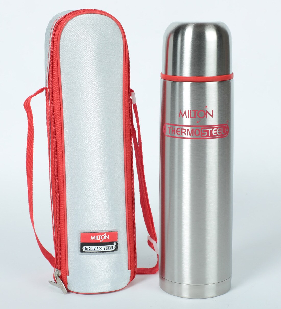 Buy Milton Thermosteel Flip Lid Vacuum Flasks, Red, 1000 ML at 100