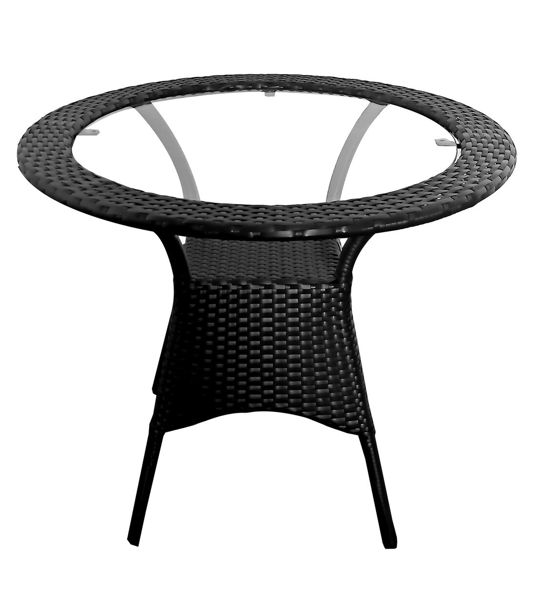 Buy Mina Patio Coffee Table Set In Black Finish By Zecado Online